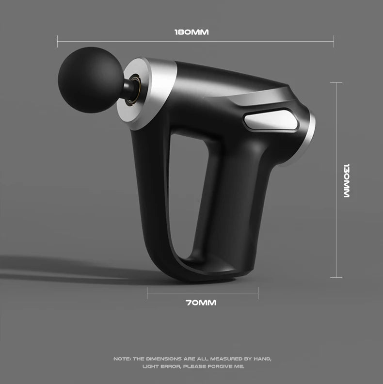 Pistol Mini Massager, 4 Head Handheld Electric Massagers, Household Mini Fascia Gun Vibration Muscle Massager, Rechargeable Handheld Muscle Massager, Fascia Massager Neck Body Massager, Portable Body Massager Gun