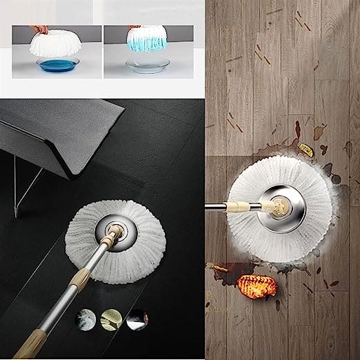 Spin Bucket Mop, Household Magic Spin Mop Bucket, Double Drive Hand Pressure Rotating Mop, 360 Easy Wring Microfiber Spin Mop, Corner Mop With Bucket Basket, Home Kitchen Bathroom Floor Cleaning, Magic Rotating Mop With Bucket