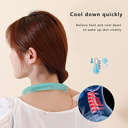 Neck Cooling Tube, Neck Cooler Ice Cushion Tube, Ice Cooling Ring Scarf, Reusable Ice Pack Tube, Long-Lasting Cooling Neck Wraps, Cold Neck Pillow Mat, Cooling Neck Wraps for Summer Heat, Ice Band Cooler Tube