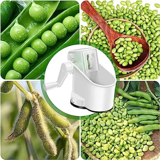 Pea Sheller Machine, Green Beans Peeler Bean Slicer Cutter, Hand Shaking Pee Molting Machine, Cut Fruit Vegetable Stringer, Hand Crank Pea Sheller, Hand Rolling Pea Peeler For Beans, Rotary Manual Bean Peeling Machine