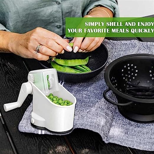 Pea Sheller Machine, Green Beans Peeler Bean Slicer Cutter, Hand Shaking Pee Molting Machine, Cut Fruit Vegetable Stringer, Hand Crank Pea Sheller, Hand Rolling Pea Peeler For Beans, Rotary Manual Bean Peeling Machine