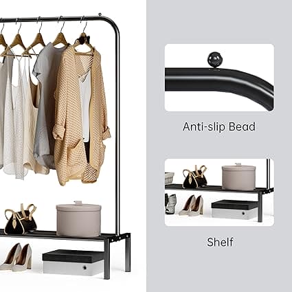 Amazing Iron Coat Rack Clothes Hanger, Floor Stand Drying Rack, Simple Clothes Storage Shelf