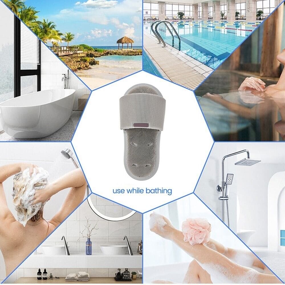 Home Massage Slipper, Foot Rubbing Silicone Slipper, Suction Cup Massager Slippers, Non Slip Suction Cup Foot Relief Massager Cleaner for Men and Women, Shower Feet Cleaning Brush