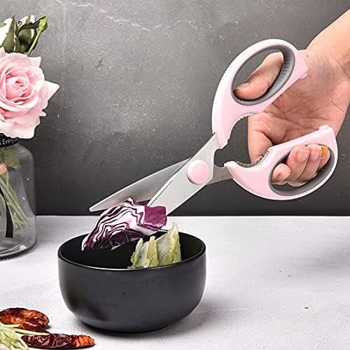 Ultra Sharp Kitchen Scissor, Chicken Bone Food Kitchen Scissors With Nutcracker, Multipurpose Steel Shear of Cooking Scissor, Kitchen Scissor For Meat Veg Cutting