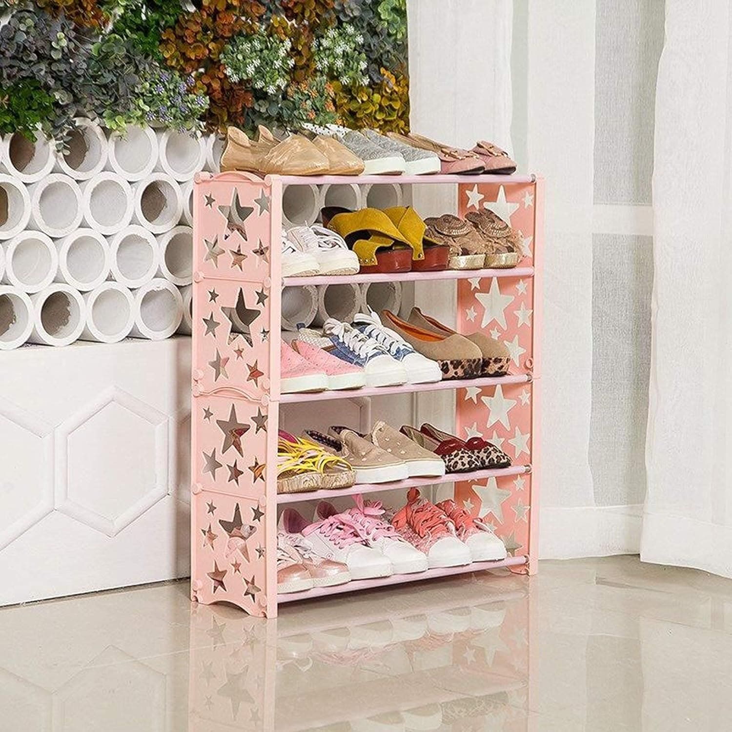 Simple Star Shoe Rack, Multi-layer Star Brief Shoe Shelf,  Removable Assembly Shoe Cabinet for Home, Dustproof Shoe Cabinet For Home Entrance