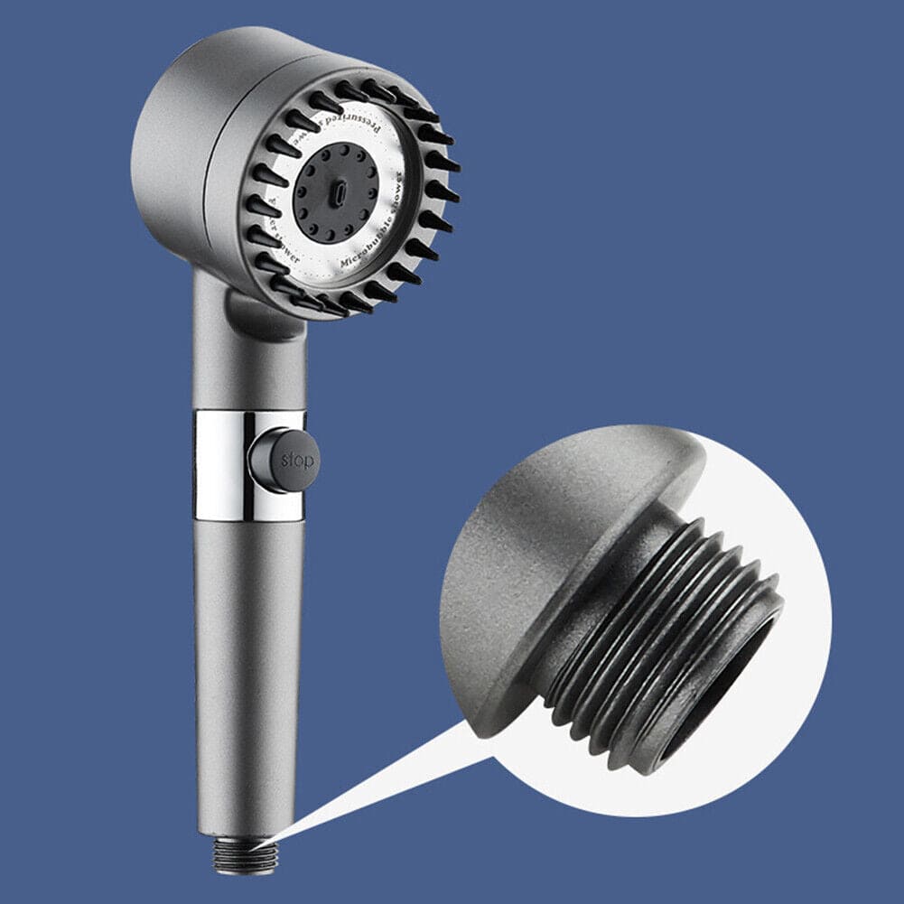 Turbocharged Shower Head, 3 Mode High Pressure Shower Head, Portable Filter Rainfall Faucet Tap, Water Booster Shower Head, Massage Shower Head with Filter, Adjustable High Water Pressure, Multifunctional Water Pressure Up Shower Head, Horrow Shower Head