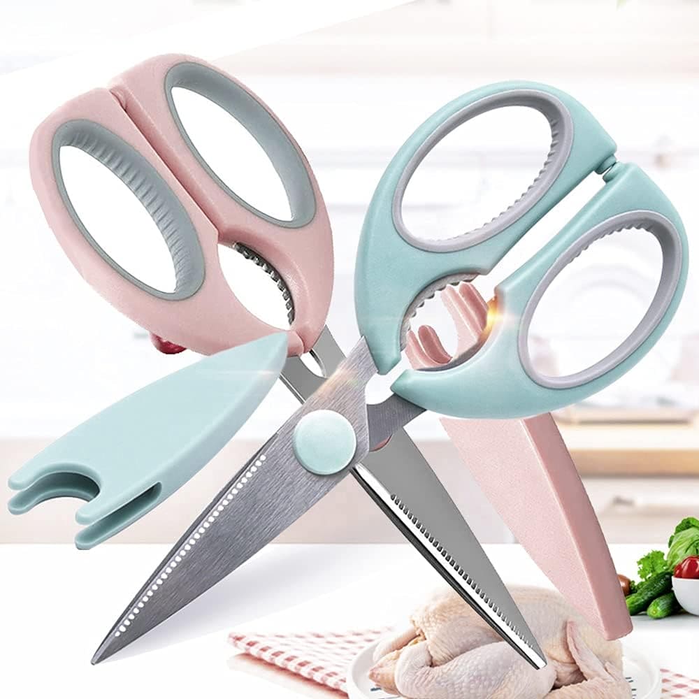 Ultra Sharp Kitchen Scissor, Chicken Bone Food Kitchen Scissors With Nutcracker, Multipurpose Steel Shear of Cooking Scissor, Kitchen Scissor For Meat Veg Cutting