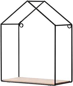 Iron House Wall Shelf, Floating Shelves Organizer, Multi-use Metal Wall Storage Shelf for Home