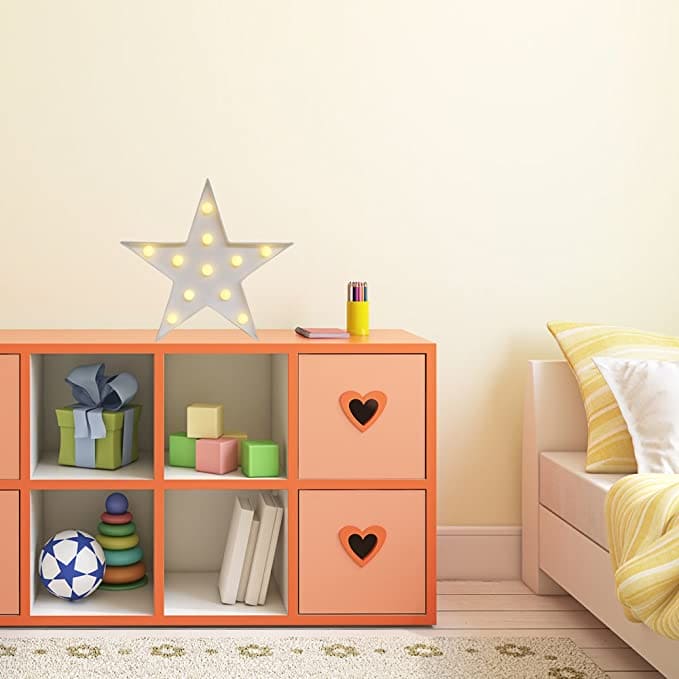 Star Shape Led Marque Lights, Ceramic Star Shape Light, Home Decor Night Light Lamp, Star Sign Wall Light