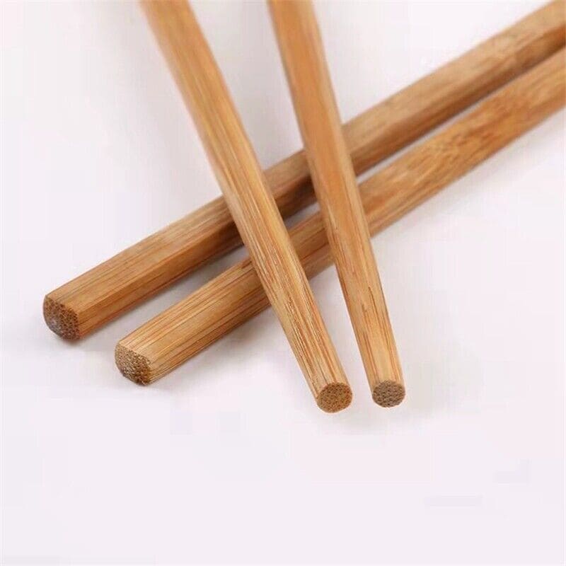 Set Of 10 Bamboo Sticks, Wooden Bamboo Chopsticks, Reusable Japanese Chopsticks, Non Slip Food Chop Sticks, Natural Kitchen Chopsticks, Household Bamboo Chopsticks, Kitchen Restaurant Home Tableware