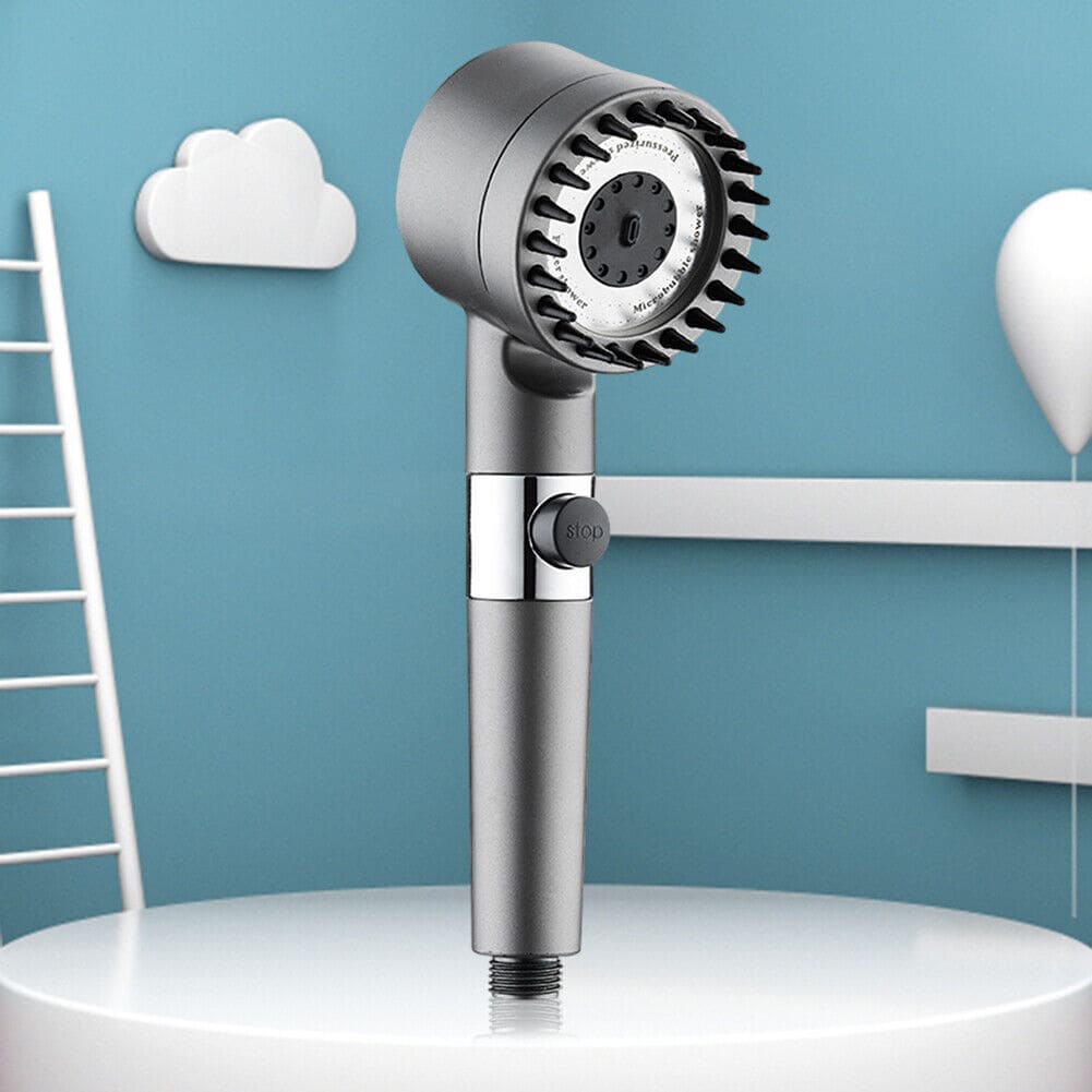 Turbocharged Shower Head, 3 Mode High Pressure Shower Head, Portable Filter Rainfall Faucet Tap, Water Booster Shower Head, Massage Shower Head with Filter, Adjustable High Water Pressure, Multifunctional Water Pressure Up Shower Head, Horrow Shower Head