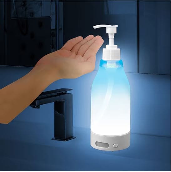 LED Soap Dispenser, 7 Soothing Color Hand Sanitizer, Automatic Liquid Soap Dispenser, Sensor Soap Dispenser, Night Light Soap Dispenser For Kitchen Bathroom, Liquid Containers Bottle With Night Light, Plastic Hand Soap Dispensers