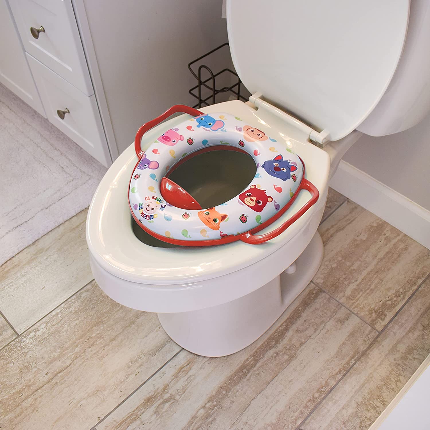 Baby Toilet Seat Cushion, Portable Toilet Training Seat For Children, Non-Slip Baby Kids Seat Potty Chair with Handle, Kids Toilet Soft Cushion with Splash Protector