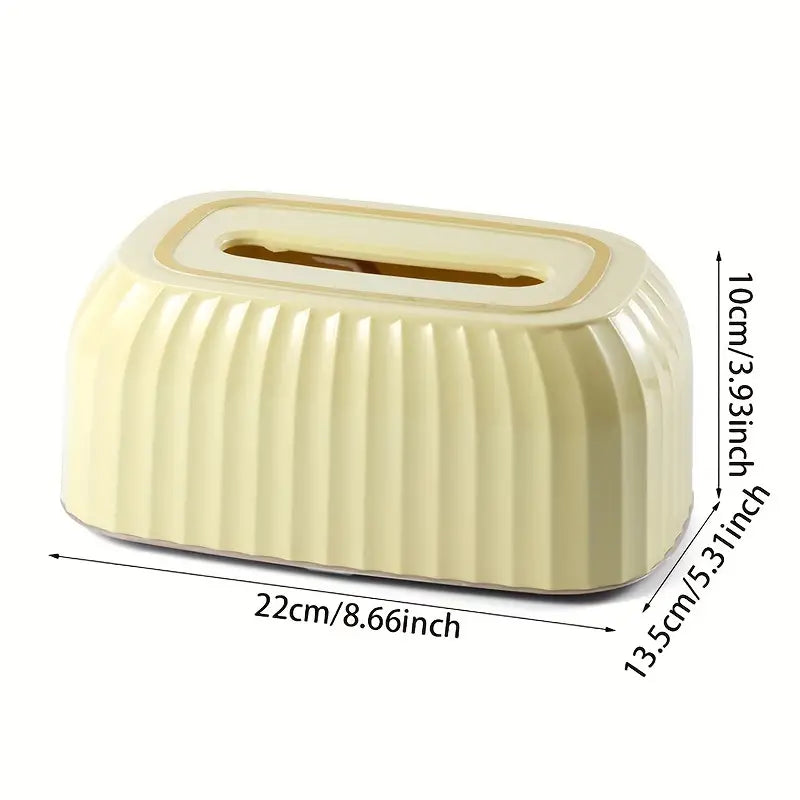 Nordic Strip Napkin Box, Buckle Removable Tissue Box, Portable Plastic Napkin Holder, Wide Compatibility Tissue Box, Modern Style Handkerchief Box