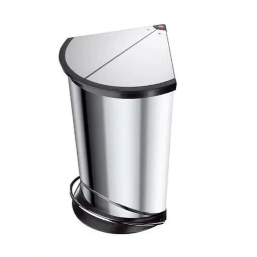 Triangle Trash Can, Butterfly Pedal Waste Bin, 12L Household Trash Solution, Stainless Steel Recycling Bins, Kitchen Bathroom Trash Collector