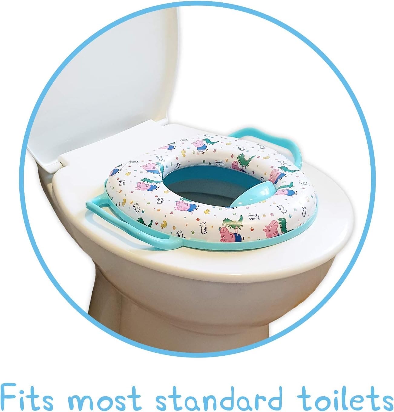 Baby Toilet Seat Cushion, Portable Toilet Training Seat For Children, Non-Slip Baby Kids Seat Potty Chair with Handle, Kids Toilet Soft Cushion with Splash Protector