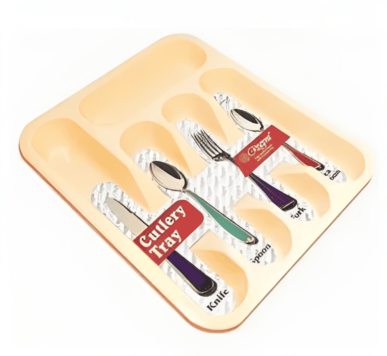 5 Gird Spoon Organizer, Mustang Plastic Cutlery Organizing Drawer Tray ...