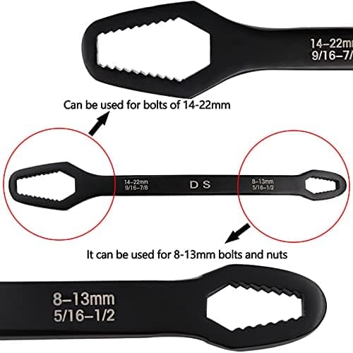 Universal Torx Wrench, Motorcycle Car Maintenance Dismantle Tools, Double Head Wrench, Reversible Ratchet Combination Spanner Set, 15 In 1 Multifunctional Torx Wrench, Self Tightening Adjustable Wrench
