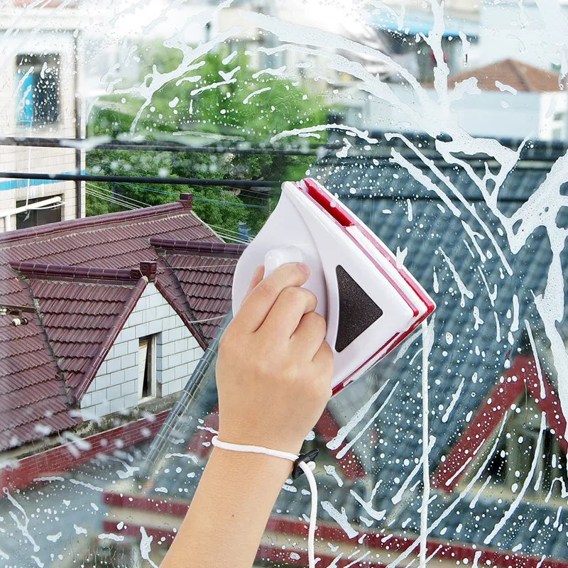 Triangular Window Cleaner Double Face Glass Cleaner, Triangle Window Magnetic Cleaner, Double Si ...