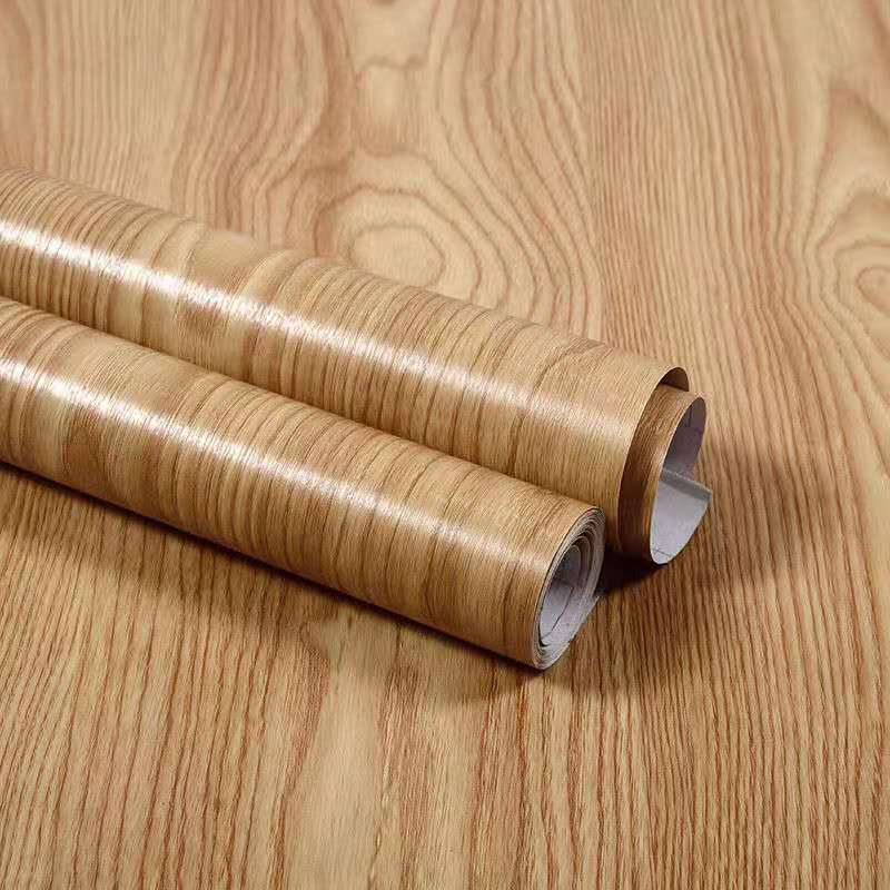 Self Adhesive Wooden Wallpaper, Waterproof Furniture Renovation Decals, Wood Wall Sticker