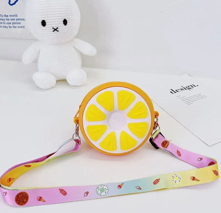 Fruity Shoulder Bag, Kids Clutch Bag, Sling Bag For Girls, Travel Cross Body Bag, Mini Cross Body Bags, Soft Stuffed Shoulder Bags For Girls, Elegant Women Crossbody Bags