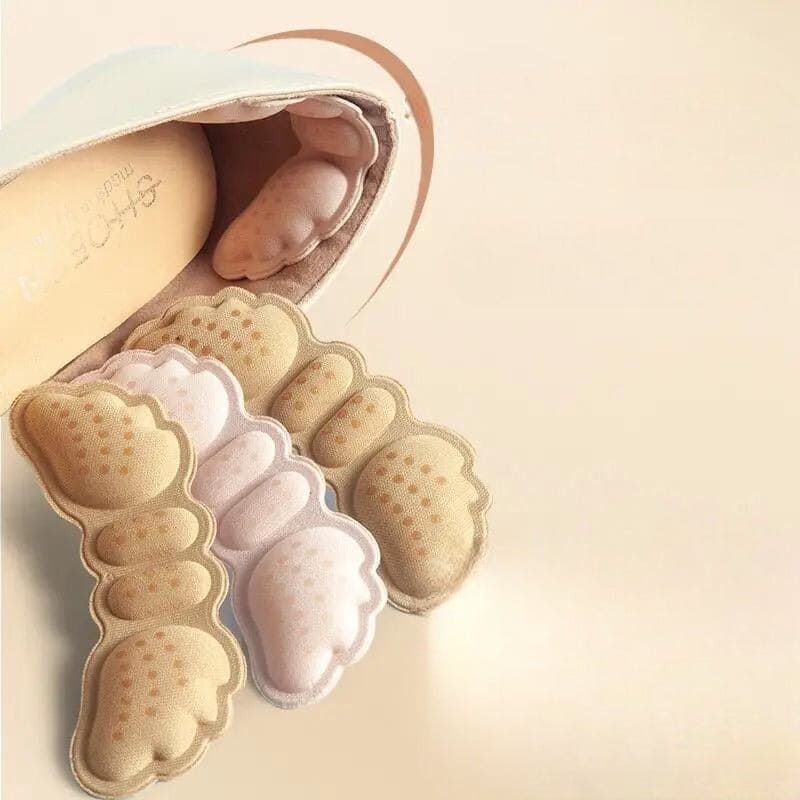 Pair Of Butterfly Shoe Insole, Heel Liner Grips Protector, Anti Keep Abreast Heel Pads, Foot Care Insert Cushion, Anti Slip Shoe Massage Insoles Stickers, Heel Cushion Snugs, Shoe Sole Supporter