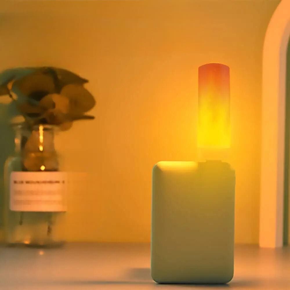 Led Flame Light, Flame Flashing Candle Light, Portable Mini Night Light, Ultra Bright Energy Saving Flame Light, USB Imitating Flickering Candle Night Lamp, Flame Flashing Candle Book Lamp