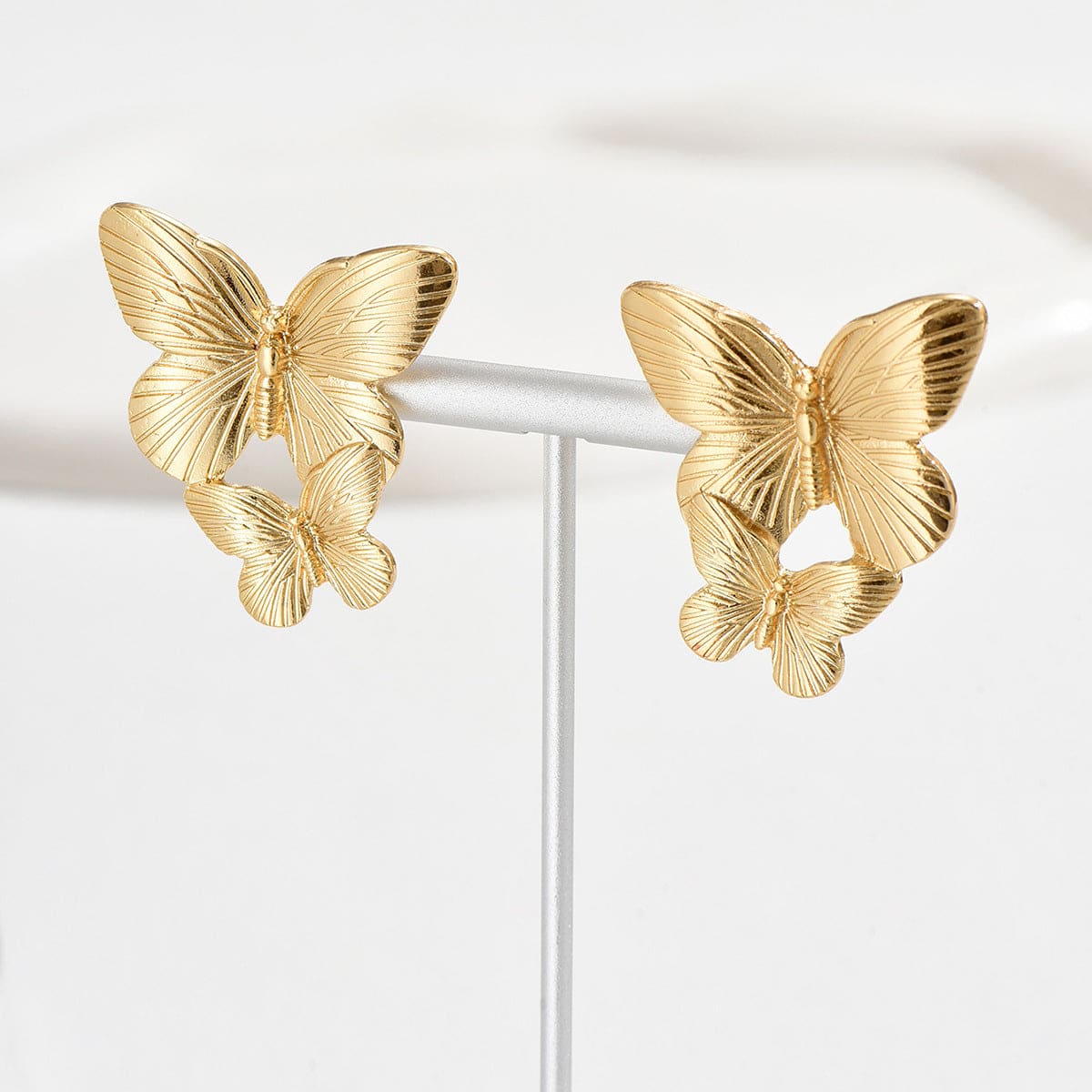 Double Butterfly Earrings, Butterfly Insect Individual Stud Earrings, Butterfly Geometry Stud Earrings For Women, Vintage Butterfly Drop Earrings