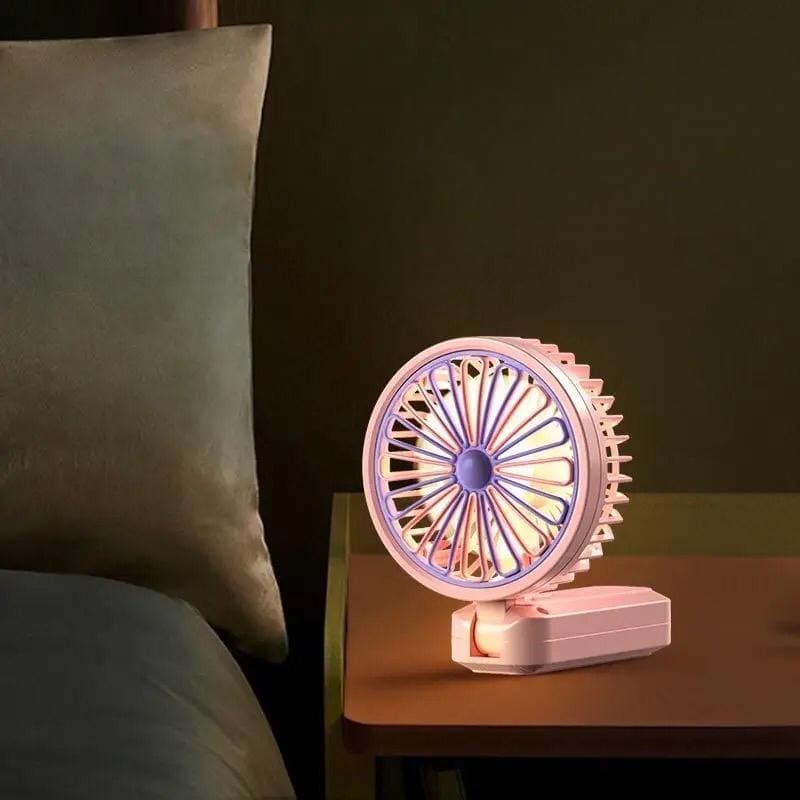 Mini Night Light Fan, Handheld Mini Fan, Foldable Dormitory Silent Portable Fan, Office Desktop Electric Fan, Foldable Cute Desk Fan, Handheld Pocket Fan, Outdoor Travel Mini Fan, Cute Rechargeable Handheld Fan