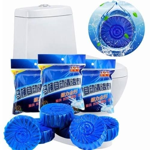 Set Of 10 Blue Bubble Toilet Cleaner, Automatic Flushing Toilet Bowl Cleaner, Toilet Cleaning Tablets, Yellow Dirt Toilet Cleaning Tool, Bathroom Cleaning Ball Tablets, Home Deodorizer Toilet Cleaner