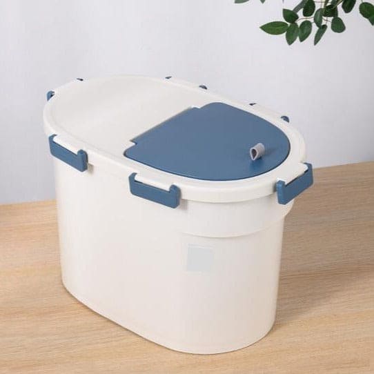 Nano Rice Container, Moisture Proof Rice Box, 5kg Cereal Grain Rice Storage Food Organizer, Food Bin With Locking Lid, Kitchen storage Sealed Rice Bucket, Multipurpose Cereal Dry Food Storage Box