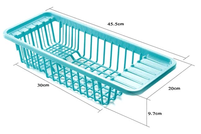 Oversized Sink Drain Basket, Perfect Sink Station Drainer, Multifunctional Sink Filter, Kitchen Colander Fruit Vegetable Washing Basket, Foldable Strainer Collapsible Drainer, Plastic Rectangular Basin Strainer