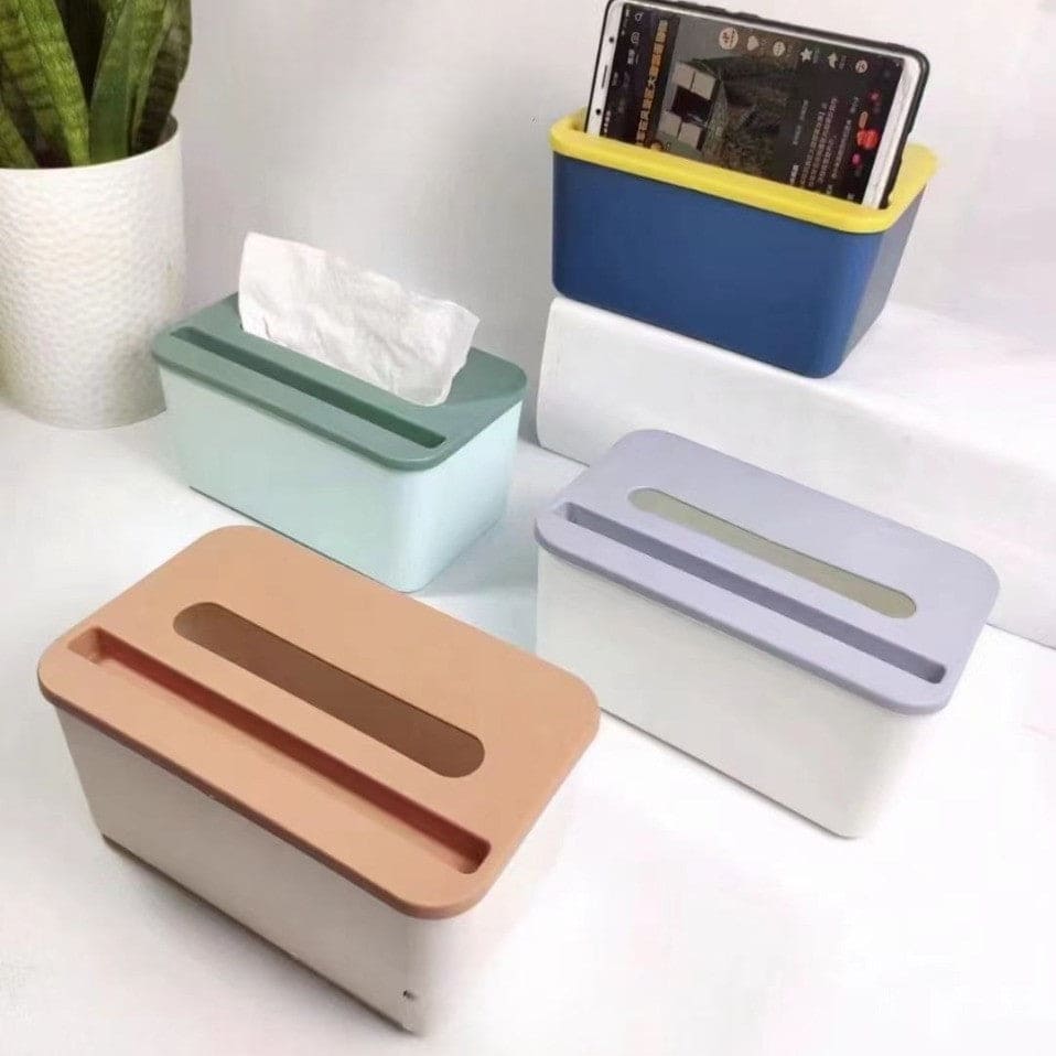 Tissue Box With Mobile Stand, Home Kitchen Paper Holder, Napkin Storage Box, Table Napkins Holder, Napkins Dispenser Container, Desktop Paper Organizer