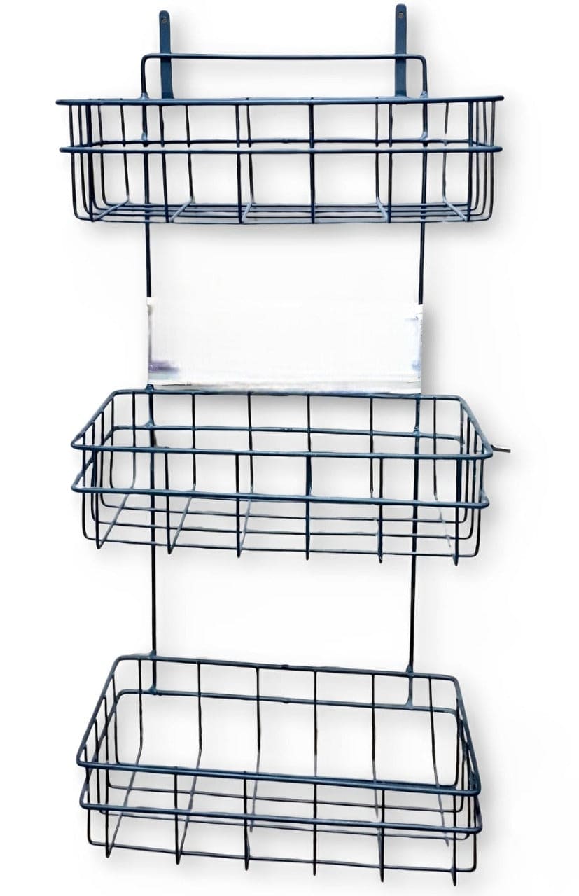 Hanging Metal Wire Rack, Multifunctional Wall Storage Basket, Wall Mounted Shelf For Kitchen Bathroom, Caddy Shower Storage Rack Basket