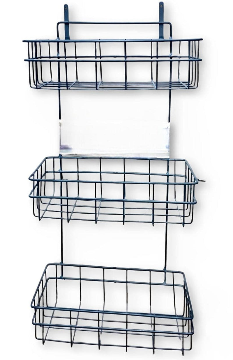 Hanging Metal Wire Rack, Multifunctional Wall Storage Basket, Wall Mou ...