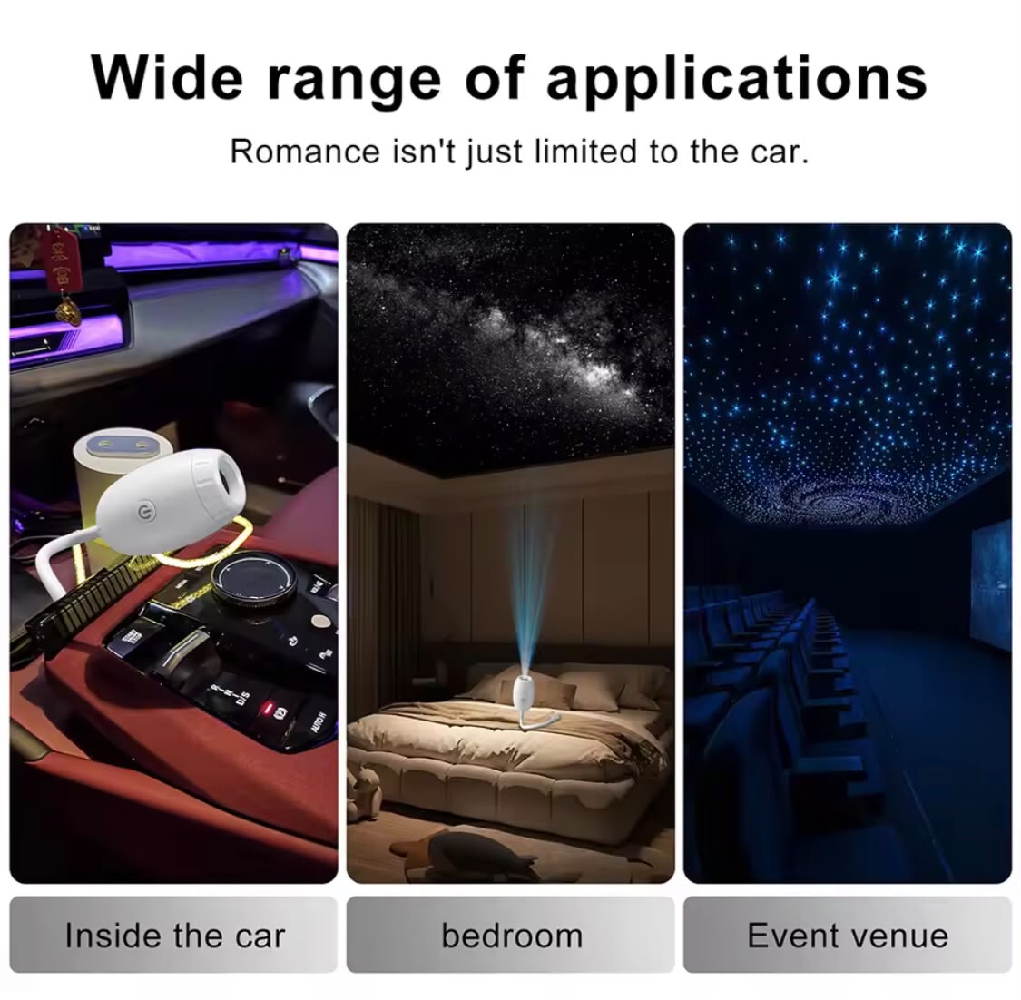 360° Rotating USB Mini Projection Light, Galaxy Star Projector Light, USB LED Star Ceiling Light, Portable USB Beam Projector Light