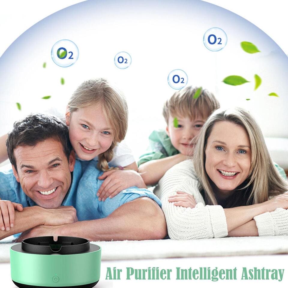 Smart Smoke Ashtray, Smoke Removal Air Purification Ashtray, Automatic Purifier Ashtray, Electronic Intelligent Smoking Gadget, Smoke Suction Ashtray For Home Office And Car, Portable Smoke Grabber for Cigarettes