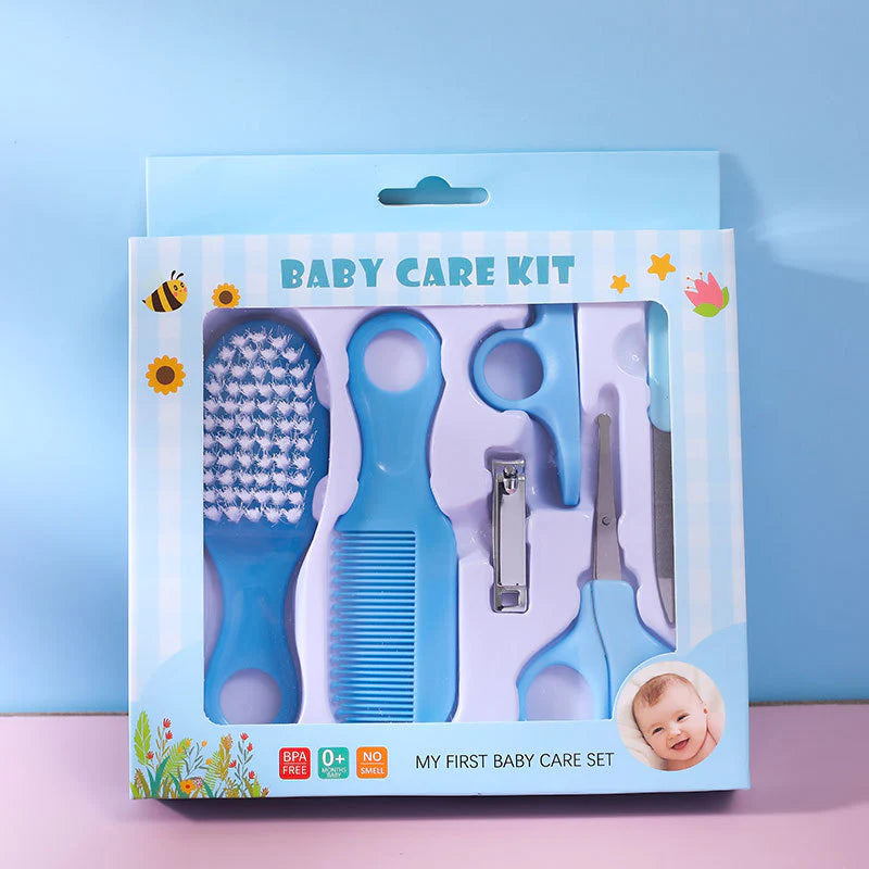 Set Of 6 Baby Grooming Kit, Portable Baby Care Kit, Nursery Kid Grooming Set, Manicure and Pedicure Accessories for New Born Babies Toddler