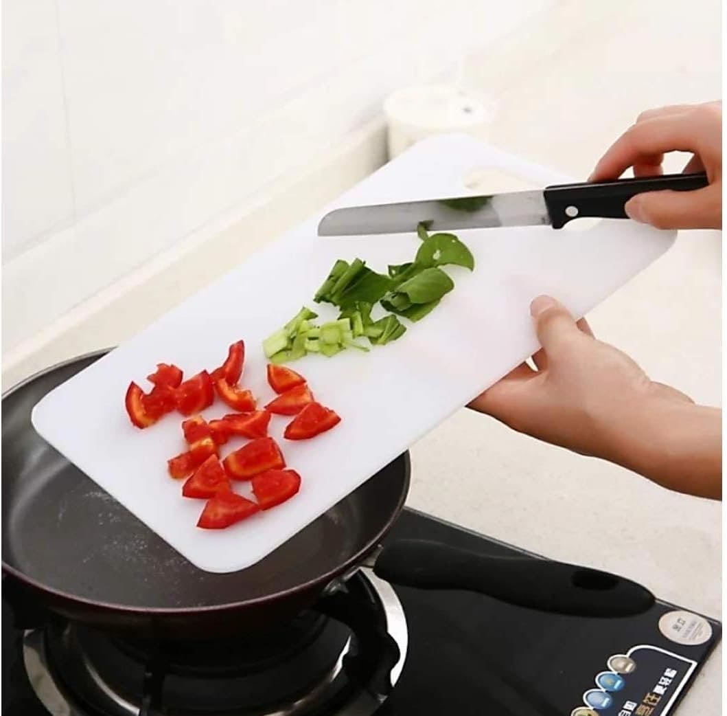 Kitchen Chopping Board, Plastic Chopping Board, Cutting Board Plastic with Handle, Nonslip Plastic Cutting Board, Household Fruit Veg Knife Board