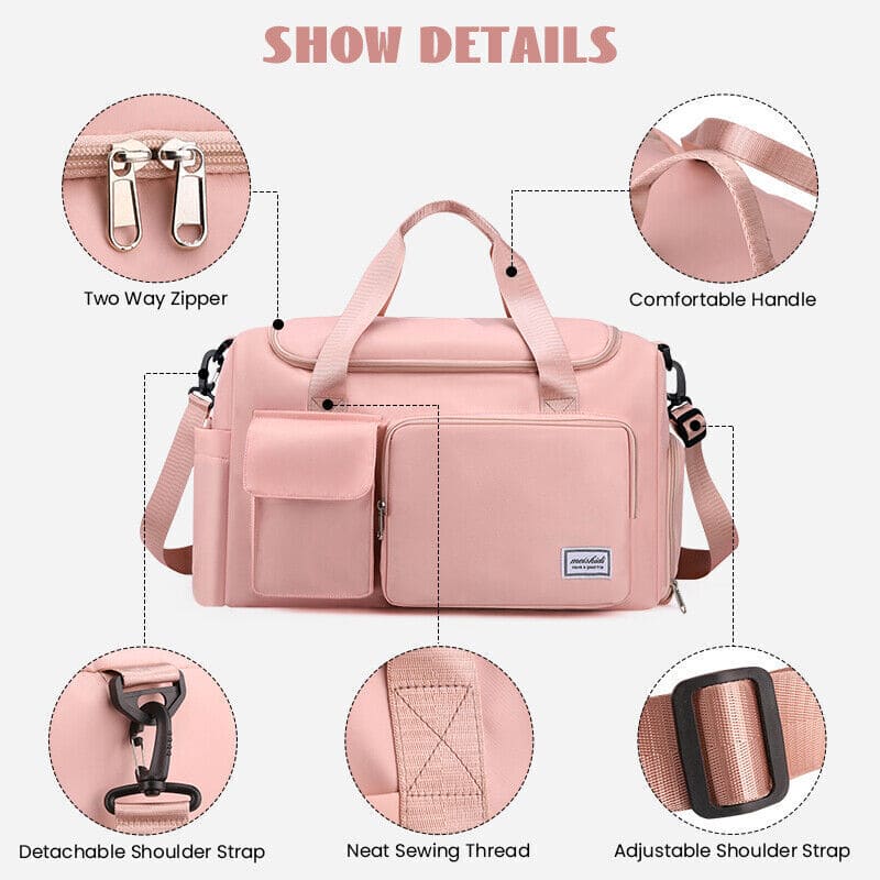 Personal Sports Duffle Bag, Large Capacity Travel Luggage Bag, Multifunctional Trip Splash Proof Luggage Bag, Men Women Fashion Shoulder Bag, Multi Pockets Waterproof Shoe Cabinet Bag
