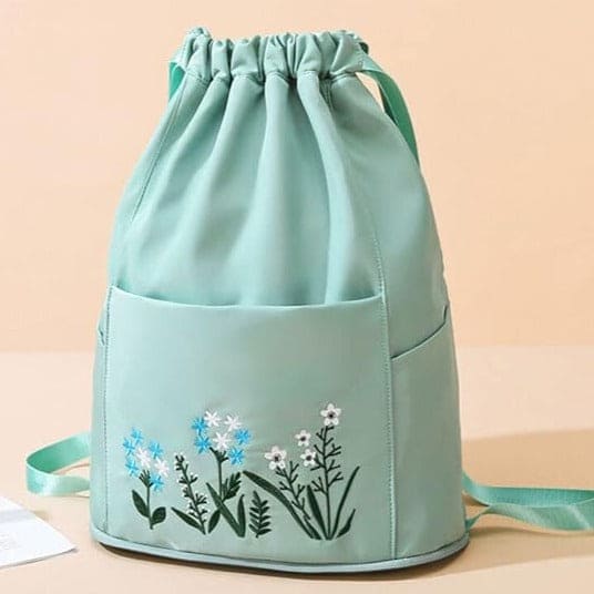 Foldable Shoulder Bag, Women's Drawstring Backpack, Multifunction Soft Women's Shopping Handbag, Large Capacity Waterproof Bag