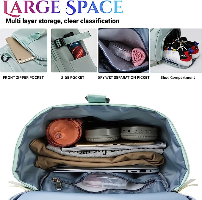 Solo Travel Bag, Multifunctional Travel Bag Pack, Duffle Bag With Shoe Compartment And Wet Pocket, Large Capacity Outdoor Leisure Sports Bag, Travel Backpack For Men And Women, Tote Carry Luggage Bag,