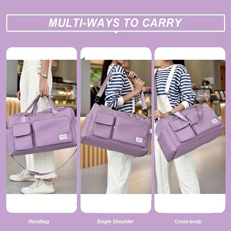 Personal Sports Duffle Bag, Large Capacity Travel Luggage Bag, Multifunctional Trip Splash Proof Luggage Bag, Men Women Fashion Shoulder Bag, Multi Pockets Waterproof Shoe Cabinet Bag