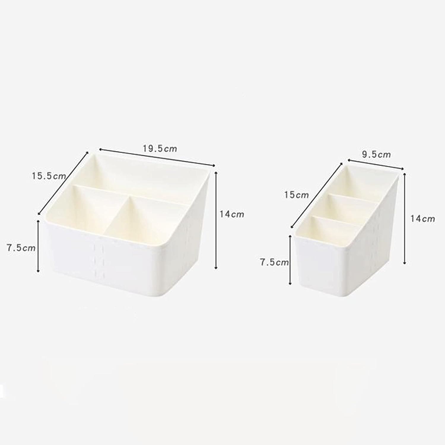 Desktop Sundries Storage Box, 3 Compartment Tableware Organizer, Multifunctional Plastic Storage Container, Drawer Home Office Organizer, Kitchen Bathroom Storage Box