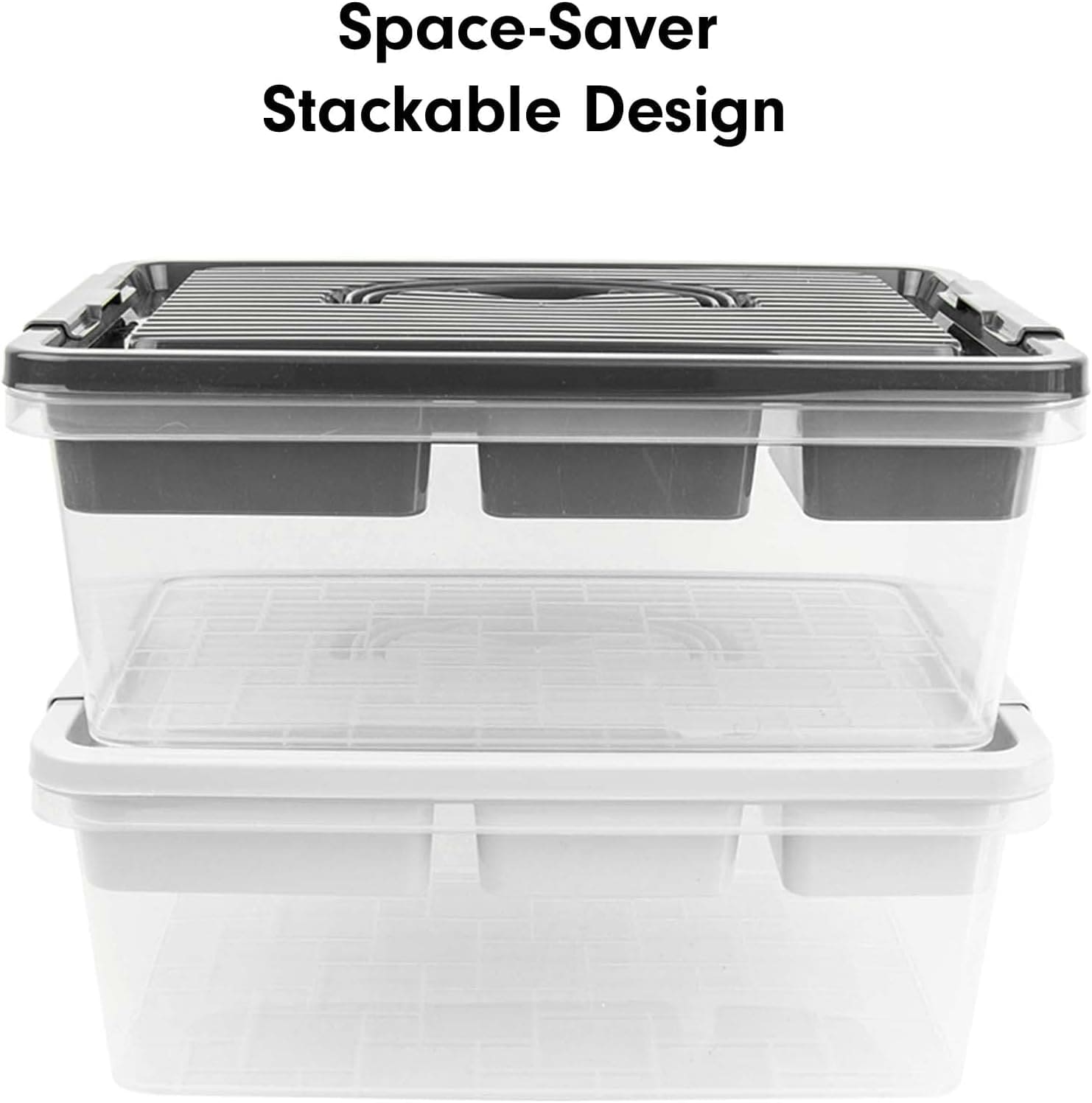 Multifunctional Stackable Storage Box, Countertop Storage Box With Handle, Household Plastic Storage Container, Pantry Organizer Basket