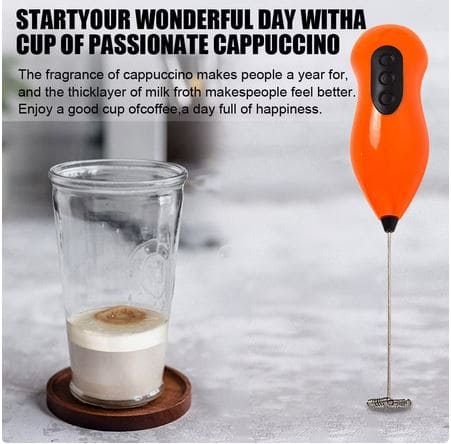 Mini Frother Beater, Multifunctional Handheld Blender, Electric Mini Egg Beater, Battery Operated Milk Frother Mixer, Beater for Coffee, Cappuccino, Hot Chocolate and Egg Whisks