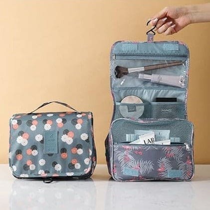 Travel Hook Cosmetic Bag, Hanging Dry Wet Separation Bag, Waterproof Cosmetic Bag, Portable Toiletry Storage Bag, Multifunction Travel Hanging Pouch, Beautician Folding Makeup Bag, Monument Hanging Toiletry Bag, Folding Makeup Bags
