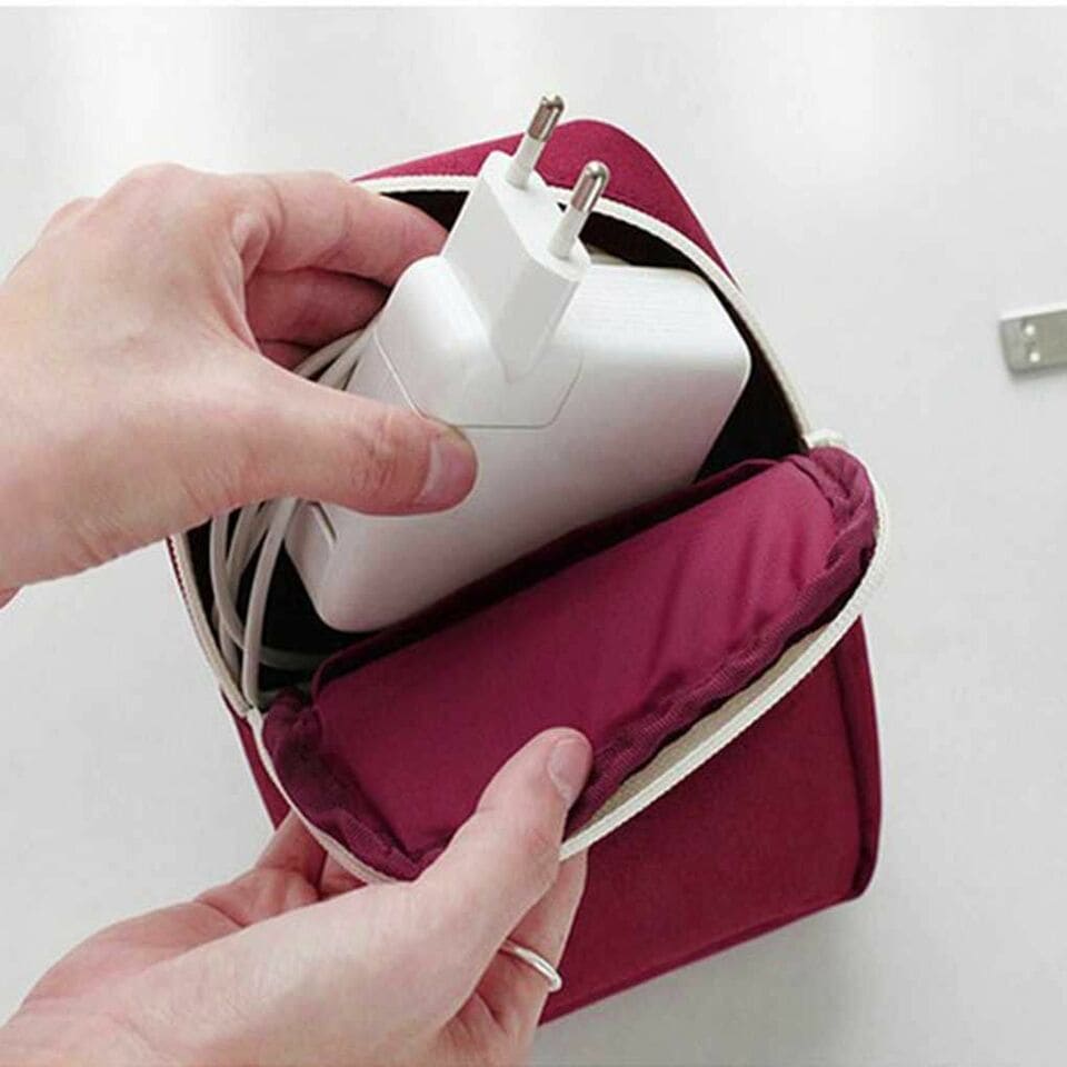 Gadget Organizer Bag, Portable Power Bank Pouch, Travel Digital Electronics Storage Bag, Multipurpose Storage Carrying Case Pouch, Waterproof Travel Cord Organizer Case
