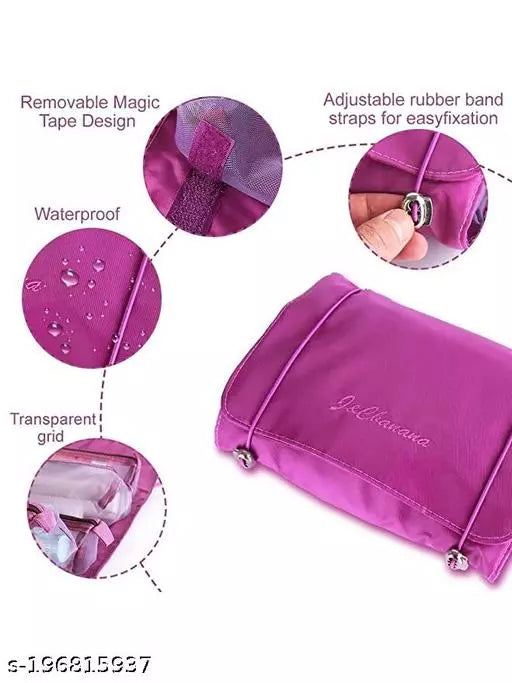 4 In 1 Foldable Mesh Bag, Separable Toiletry Storage Bag Organizer, Multifunctional Women Cosmetic Bag, Travel Organizer Foldable Hanging Nylon Wash Storage Bag, Portable Makeup Bag Toiletry Pouch, Portable Detachable Wash Pouch