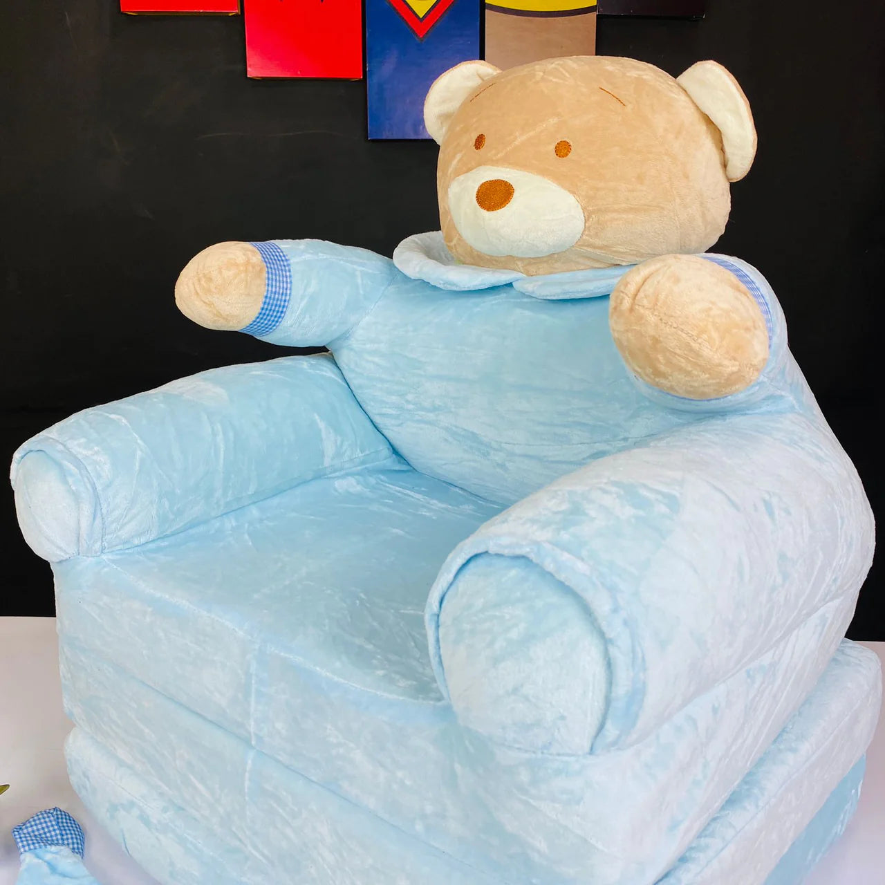 3 Layer Baby Arm Chair, Teddy Bear Sofa Come Bed For Babies, Sofa Seat For Baby